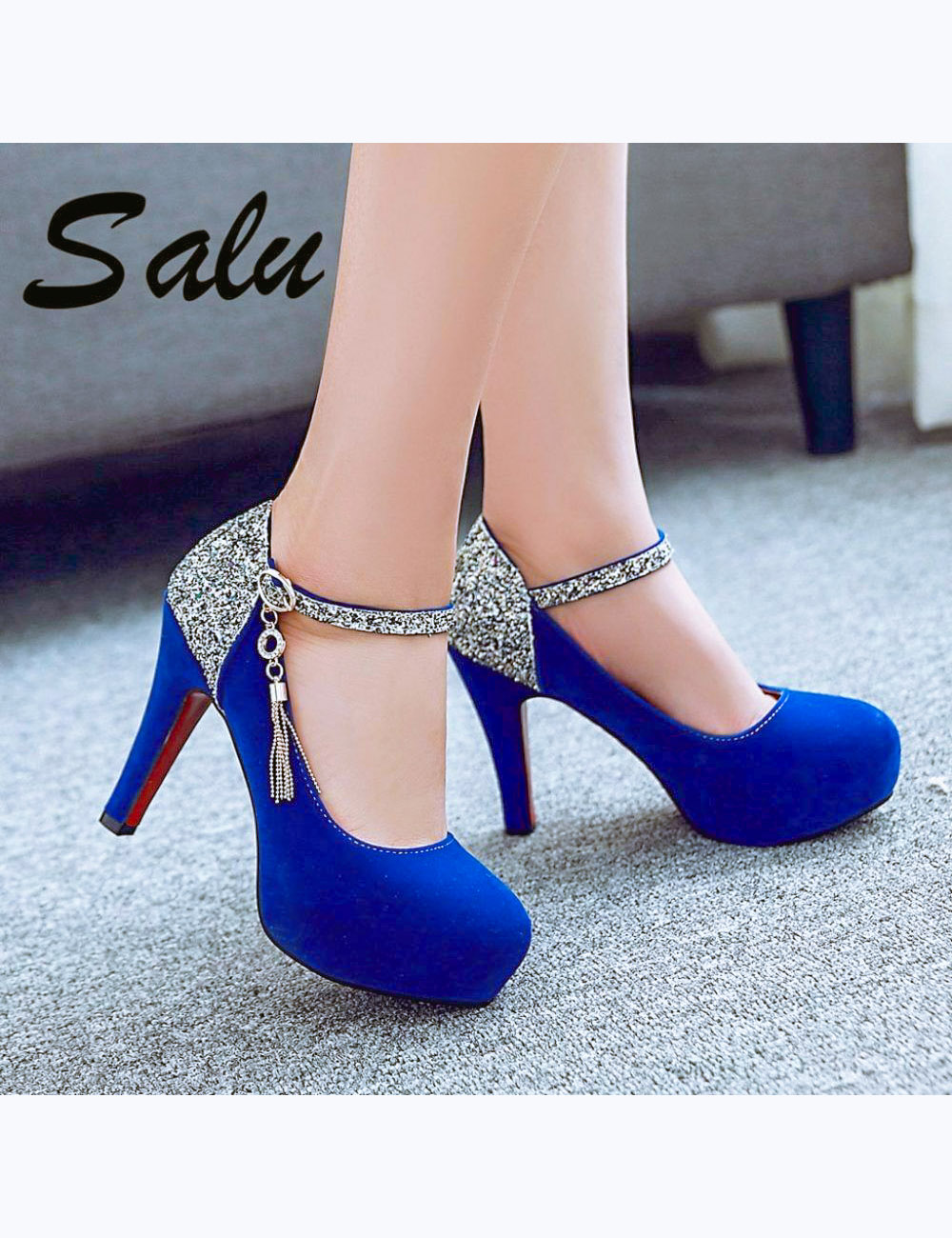 A picture of Blue Prada High Heel Shoes